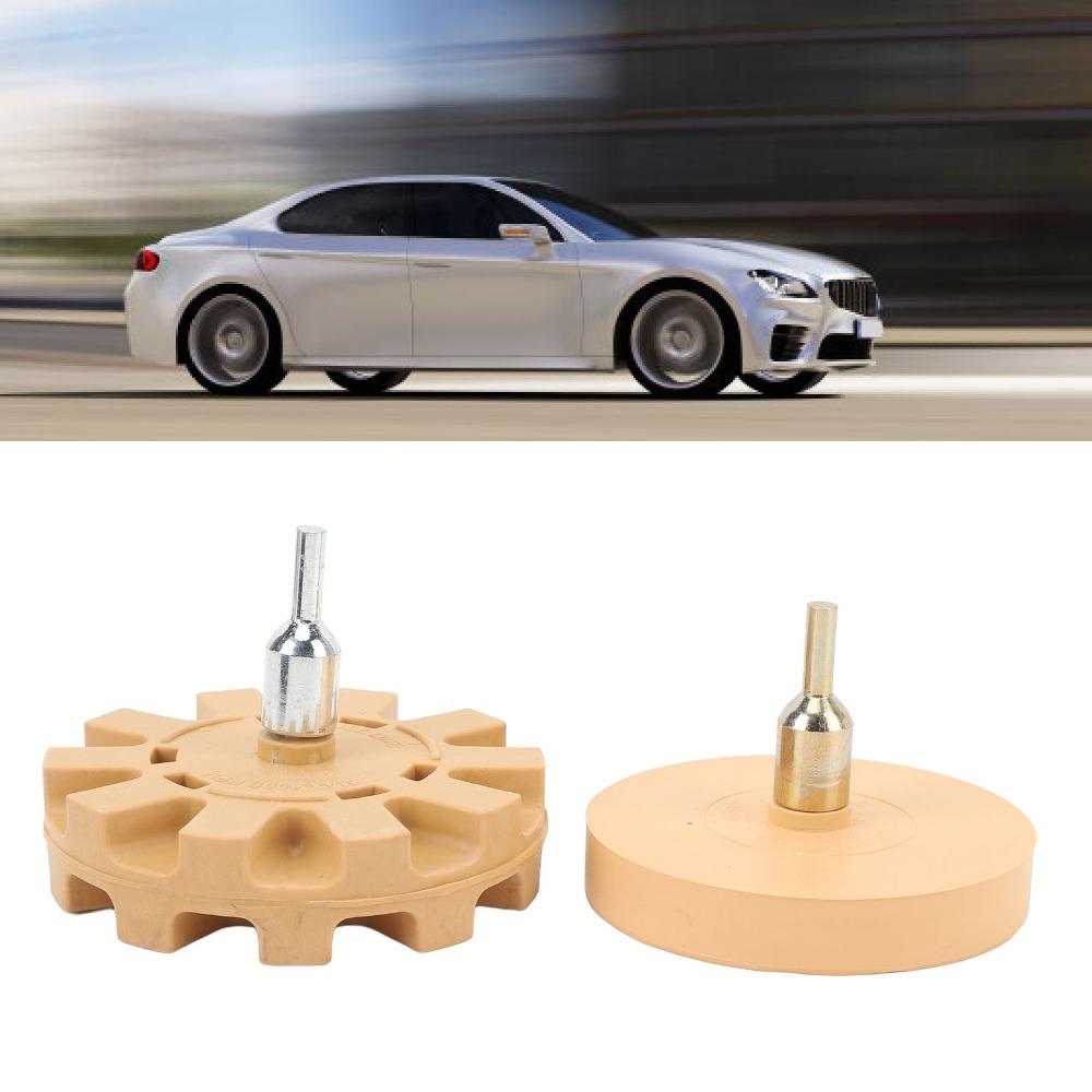 Khaki Rubber Adhesive Remover Wheel Universal Car Decal Removal Tool  Vehicle Surface Cleaning
