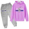 Children New Tiger Print Hoodie Clothes Autumn Winter Casual Long Sleeve Pullover 2pcs Top+Pants Brand Girl Boy 3-12Yrs Coat Set