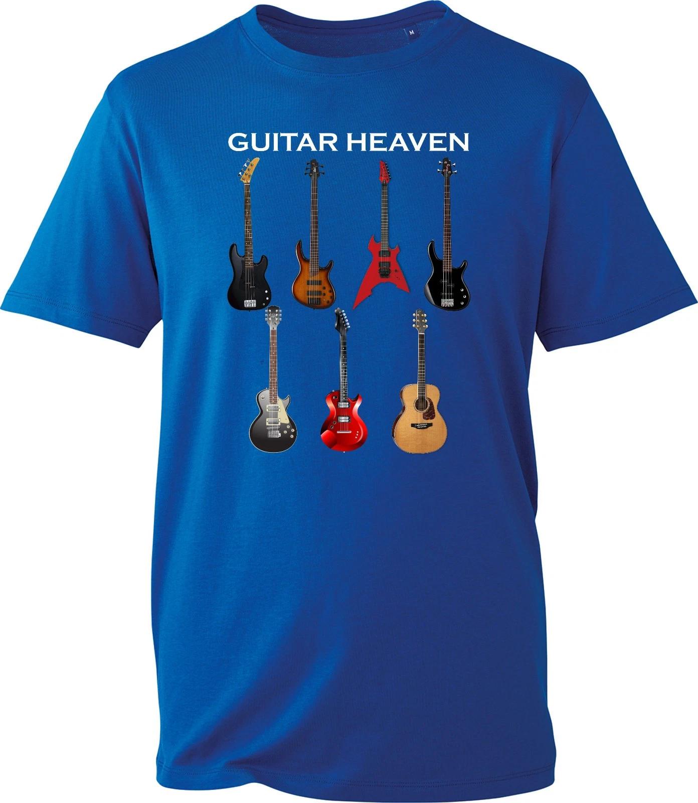 Guitar Heaven T-Shirt Rock Funny Cool Gift Mens Women Retro Unisex Gift Tee XL