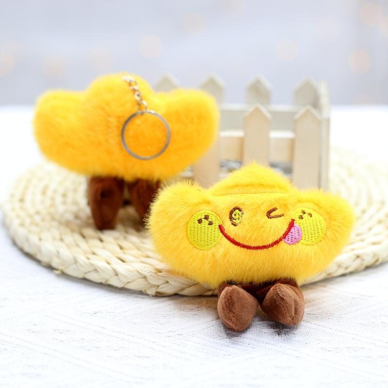 Creative Cartoon Lottery Ticket Small Pendant Plush Toy Gold Ingot Doll School Bag Hanging Ornament Grab Machine Doll