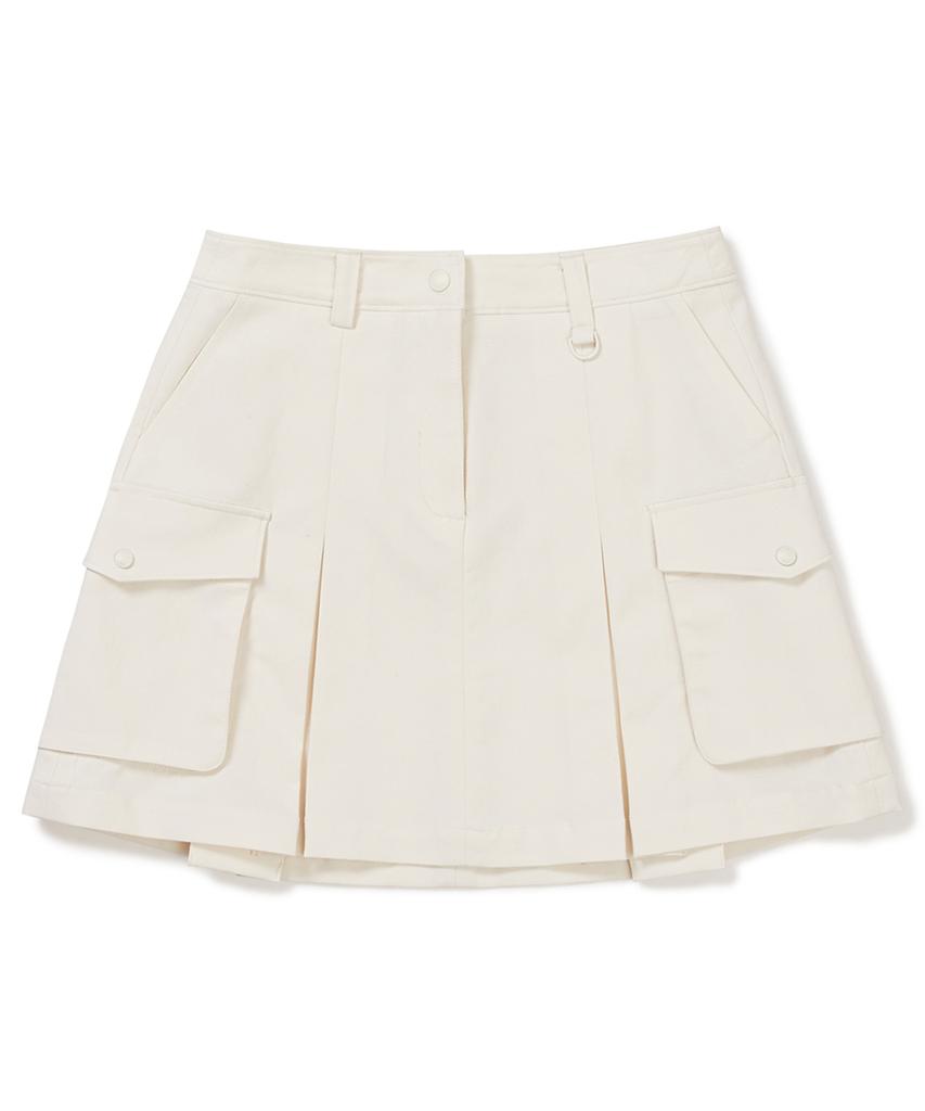 CLOVE [24Ss Clove] Cargo Skirt (Cream)