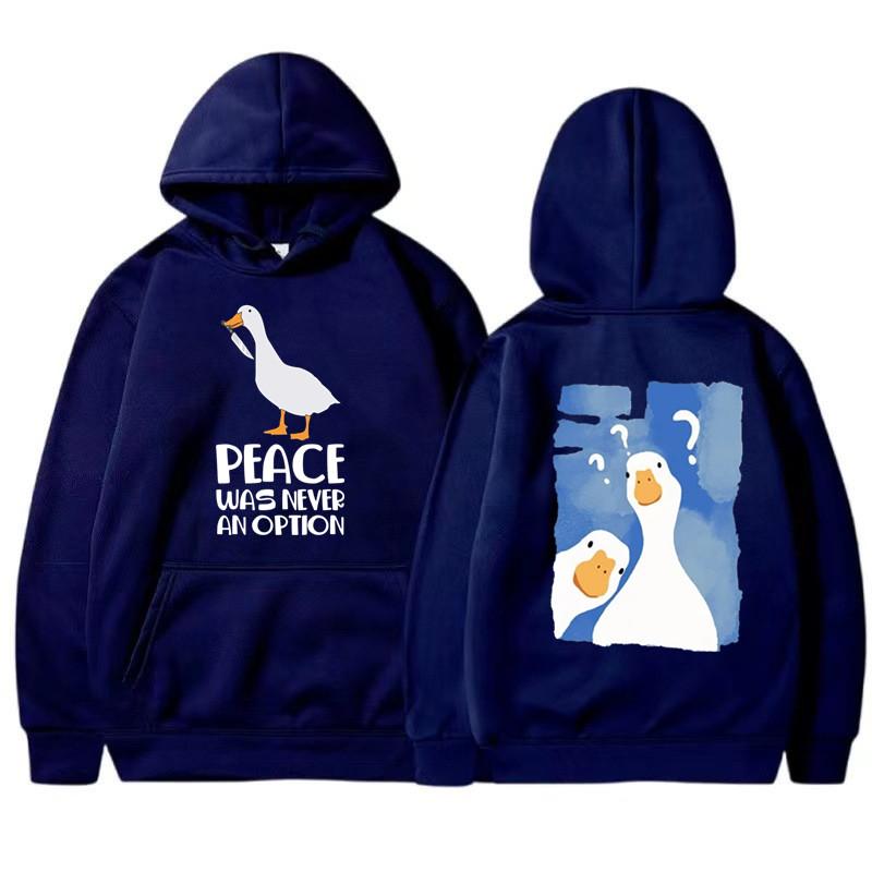 Fashion Male and female couples Cute duck print Hoodie Casual Hoodies Pullovers Sweatshirts Men's Color Hoodies
