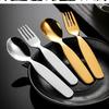 Short Handle Baby Spoon Fork Set BPA Free Stainless Steel Easy to Clean Ideal for Toddler Led Weaning Home Use