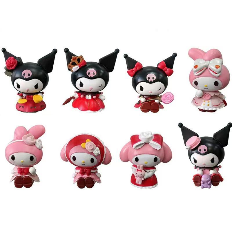 Charming Sanrio Kuromi Blind Box Anime Figure Delightful Melody Doll Tabletop Decoration Model