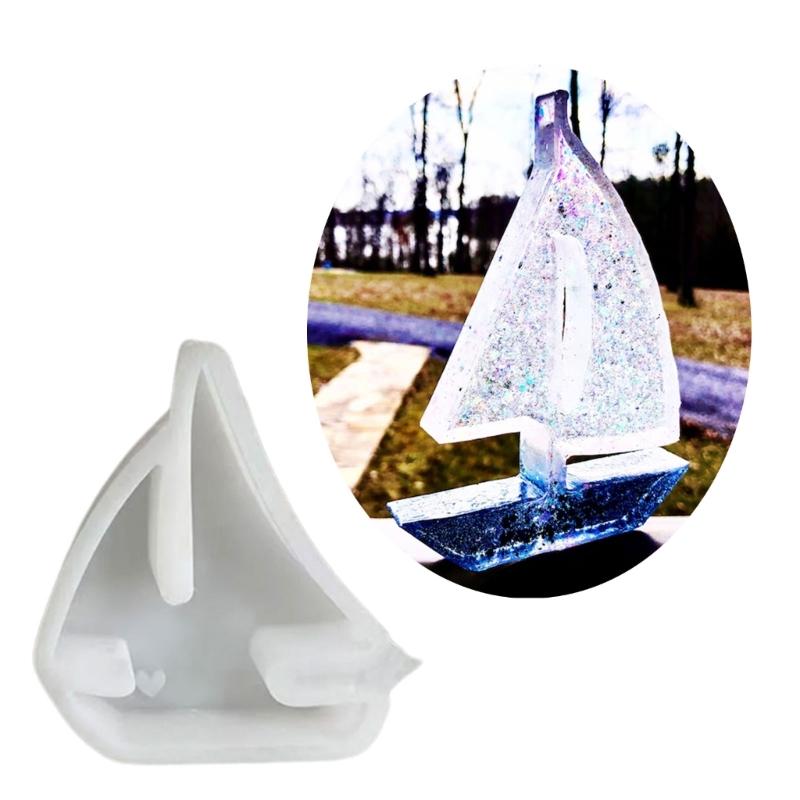 Sailboats Resin Molds Sailing Boats Candle Molds for Making Candle Soap Mousses Cake Baking DIY Craft Gypsum Decorations