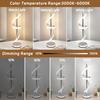 LED Modern Table Lamp, Dimmable Spiral LED Table Lamp, 3 Colors Touch Control LED Bedside Lamp, Silver Unique Cool Lamps for Home Decor, Modern