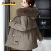 Damesmode Casual Herfst Winter Effen Kleur Print Lange Mouw Jassen & Jassen Donsjassen