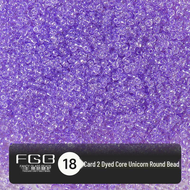 Thousand Color Unicorn Heart Glazed 2mm Round Glass Seed Beads for DIY Jewelry Accessories