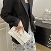 Simple bow beautiful popular spring and summer new small square bag business commuter casual clutch bag women