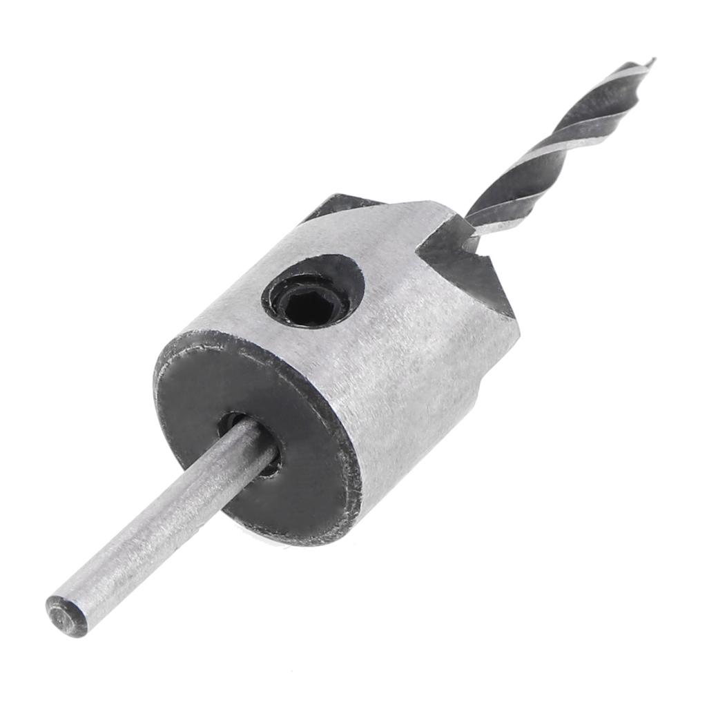 4-10mm Countersink Drill Bit Flute Round Shank Adjustable Tapered Bits