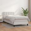Exclusive House - Bed Slat Base with Mattress White 80x200 Cm Faux Leather