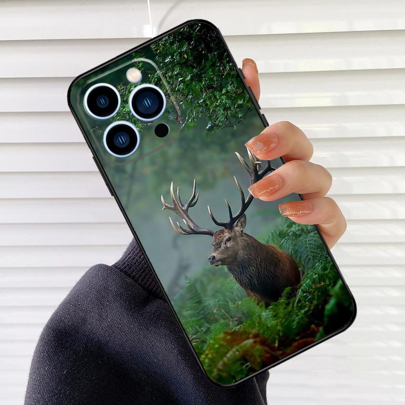 Deer Phone Case For iPhone 17 16 15 14 11 12 13 Pro Max Mini 15 16 Plus 16e 17Air Cover Fundas