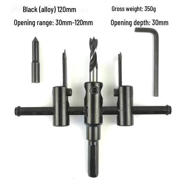 Adjustable Alloy Hole Opener Drill Bit for Woodworking, Gypsum, and Plastic