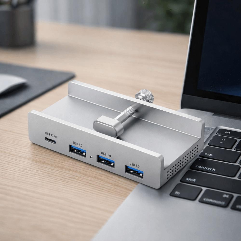 Power Supply USB HUB Clamp USB3.2/3.0/2.0 High Speed HUB Expansion Dock  External Connectivity