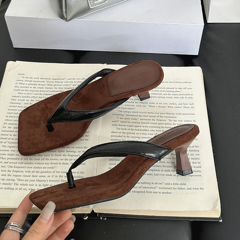 Mode Niedrig Absatz Schuhe Damen Zehentrenner Hausschuhe Schuhe Sandalen Pumps Mode Eckige Zehenpartie Damen Absatz Hausschuhe Schuhe Damen Pantoletten