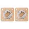 10/1Pcs Bamboo Square Bottle Opener Beer Openers Coaster Fridge Magnet Decoration Home Kitchen Bar Accessories Wood Tools