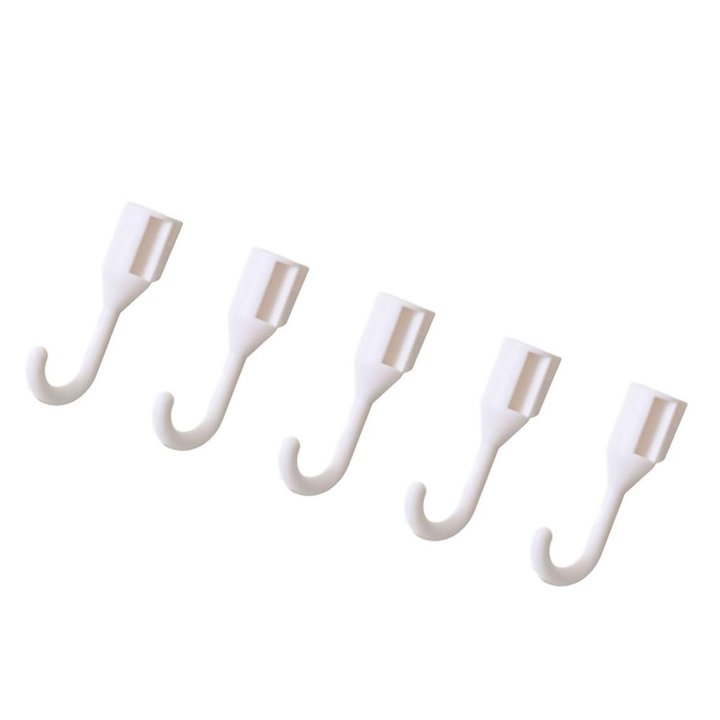 5 szt. Stojak ekspozycyjny na tablicę perforowaną, mocowany, hak do tablicy perforowanej, kombinacja do organizera ściennego, biały
