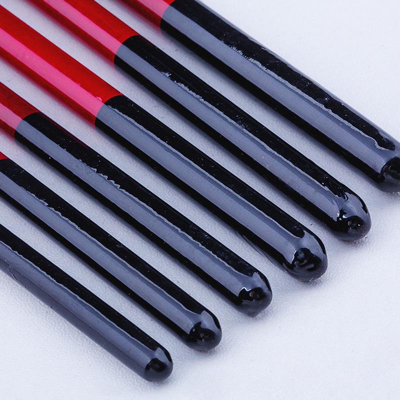 6-Piece Hog Bristle Fan Brush Set for Gouache, Watercolor & Oil Painting