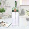Kids Water Bottle with Straw Lid Drinking Water Bottle with Carrying Strap Marking Large Capacity