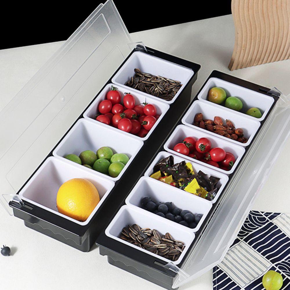 With Lid Compartmental Seasoning Box Detachable Compartment Trays Seasoning Tank  Ingredient