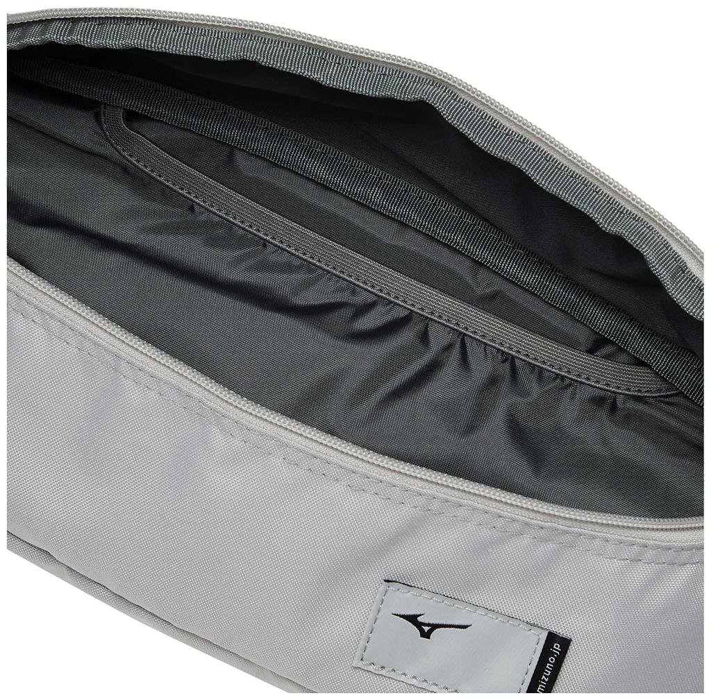 Mizuno COLORE Waist Popular Waist Bag for Outdoor and Crossbody Antibacterial and Light Gray Pouch, Activities, Travel, Work, Bag, Antiviral,