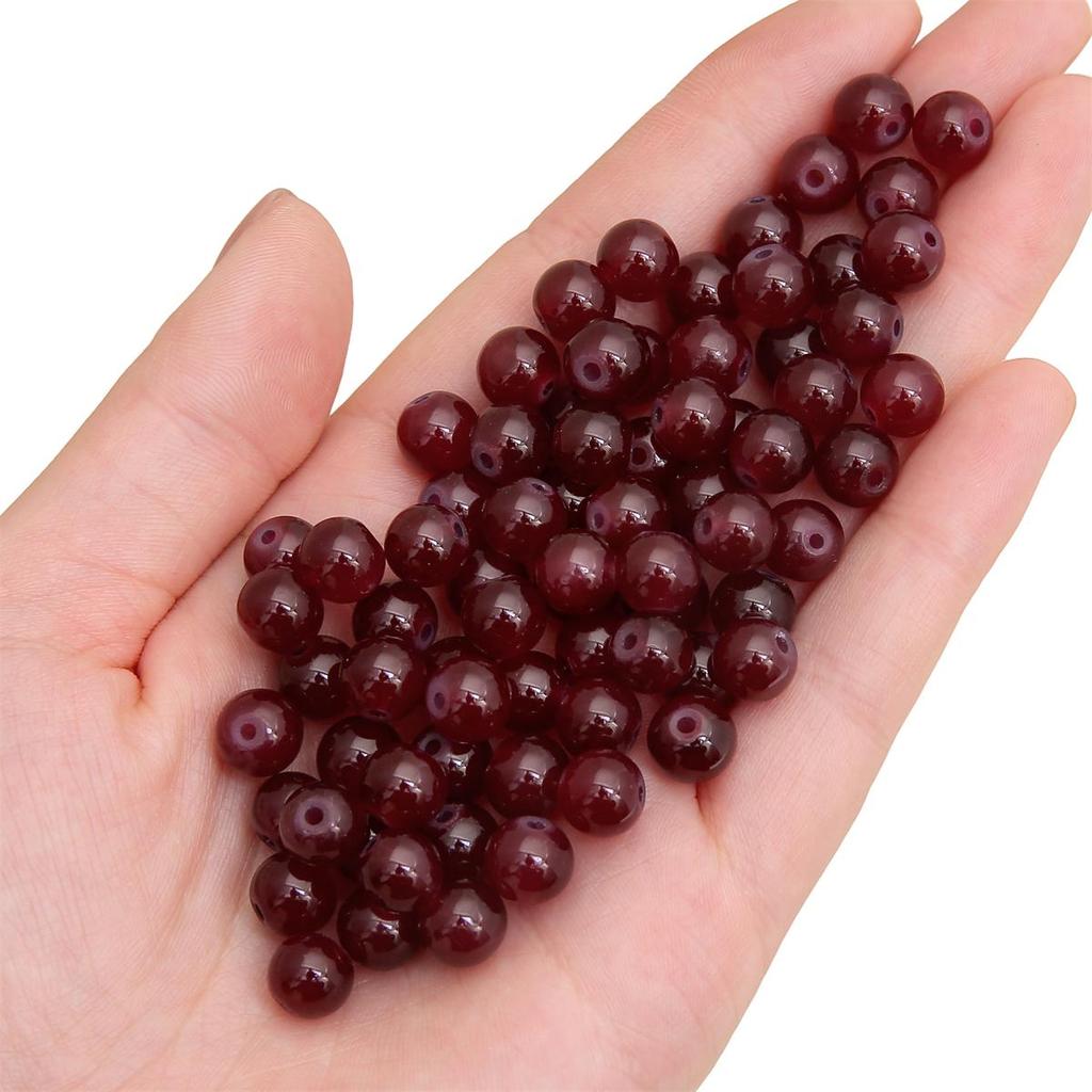 50-135 szt. Kryształowych szklanych koralików, galaretkowych, jednolitych kolorowych, imitujących kamień jadeitu, luźne koraliki dystansowe do wyrobu biżuterii