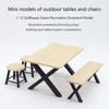 1Set 1:12 Dollhouse Miniature Tables Round Stool Outdoor Camping Chair Model Decor Toy Doll House Accessories