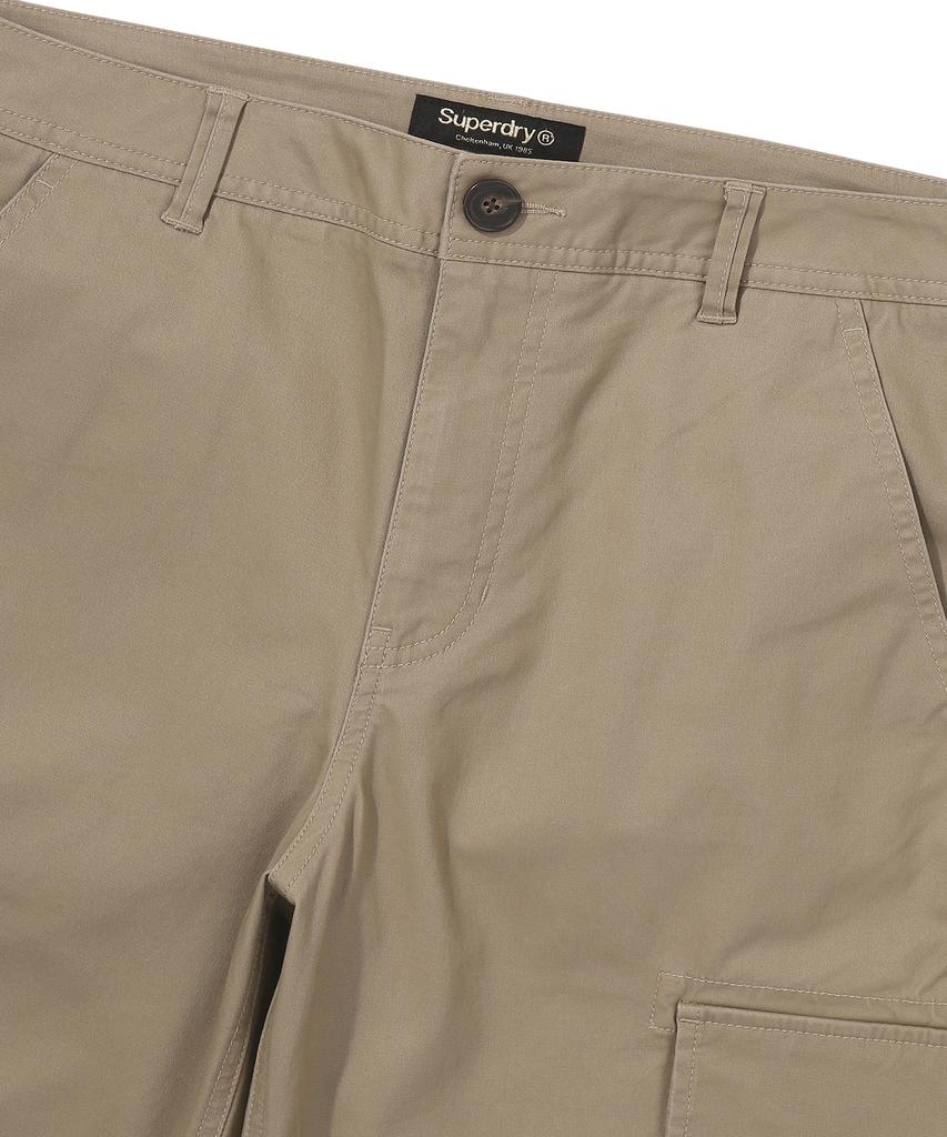 Syupeodeulai Label Slim Cargo Pants Dark Beige Sdmlwap60Dbe