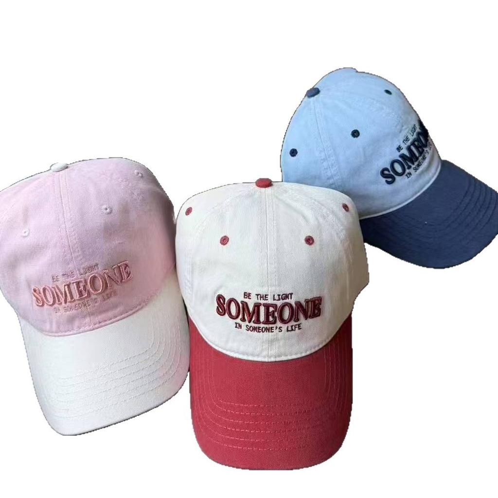 Embroidery Letter Baseball Cap Spring and Summer Color Matching Casual Student Couple Sports Foreign Breathable Female Cap