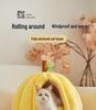 Pumpkin-shaped Pet Bed for Cats and Dogs, Providing a Cozy, Secure Sleeping Space and Hiding Spot.