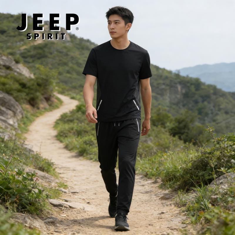 

JEEP SPIRIT Men s Summer Ice Silk Sports Set L