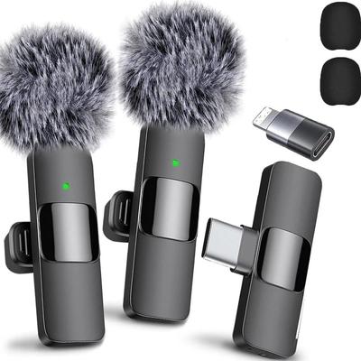 Wireless Lavalier Microphone K1/K9/K6 with Plug-and-Play and Noise Reduction for Live Streaming