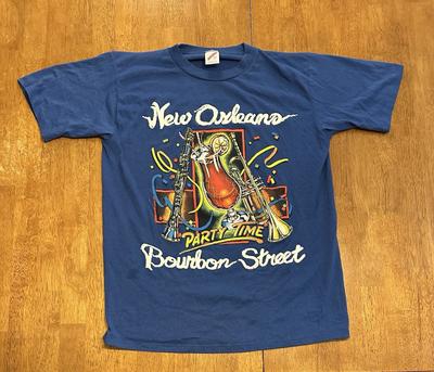 Vintage 80s New Orleans Bourbon Street T Shirt Fits Medium Single Stitch