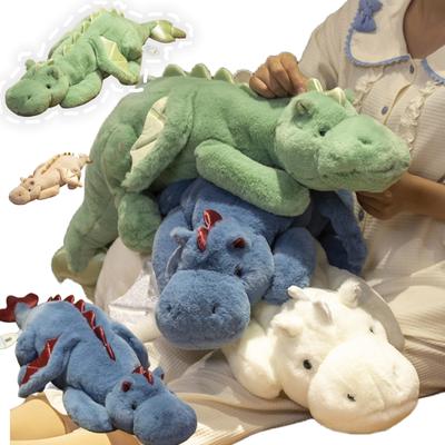 New 150cm Stuffed Animals Lying Dragon Dolls Soft Fluffly Giant Wings Dino Cartoon Toys for Boys Birthday Present Home Decor