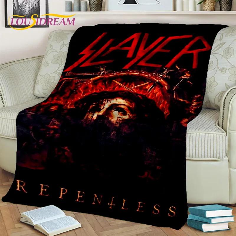 Heavy Metal Band Slayer Rock Blanket,Soft Throw Blanket for Home Bedroom Bed Sofa Picnic Travel Office Rest Cover Blanket Kids