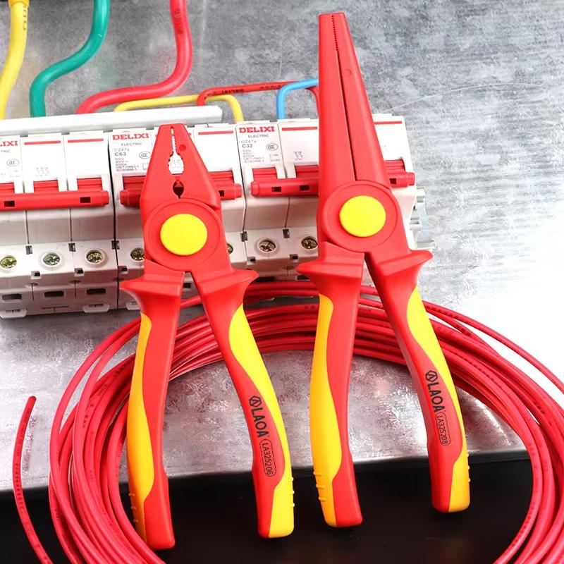 LAOA Multifunktionaler isolierter Drahtschneider Hochspannungstolerant 1000V Elektrikerwerkzeug mit solider Spitzzange