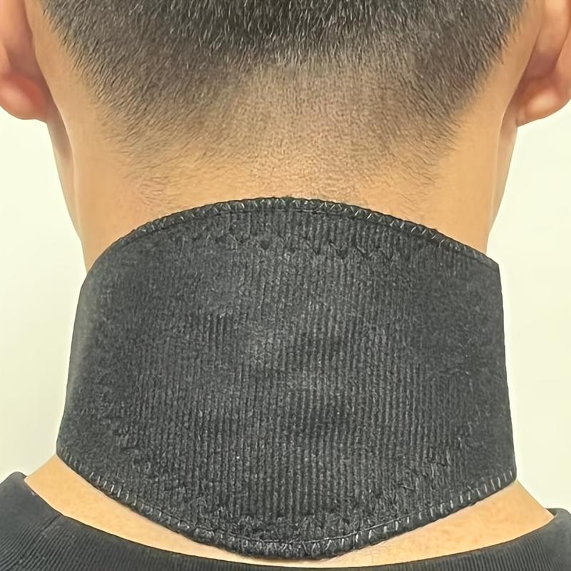 

1PC Magnetic Neck Massager, Comfortable Thermal Padded Belt Belt, Relieves Stress and Blood Circulation, Adjustable Shoulder Strap чорний