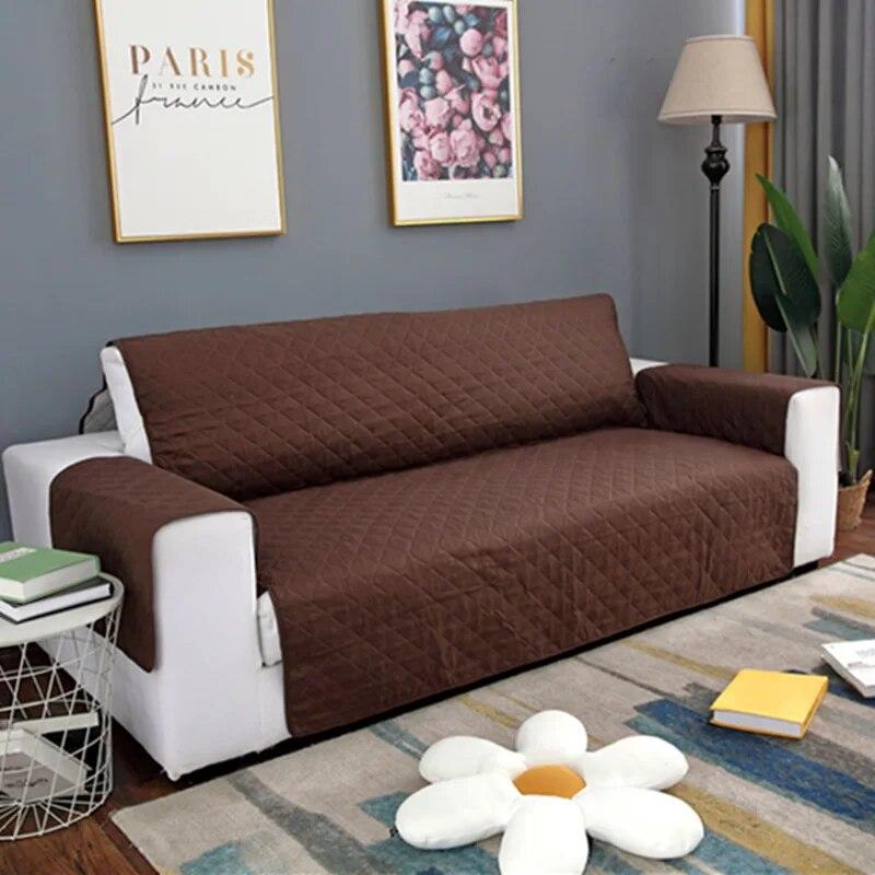 Good Quality Solid Color Soft Sanding Sofa Cover Dog Pets Sofa Towel Anti-slip Dirt-Proof Chair Sofa Protector Cover 1/2/3 Seats