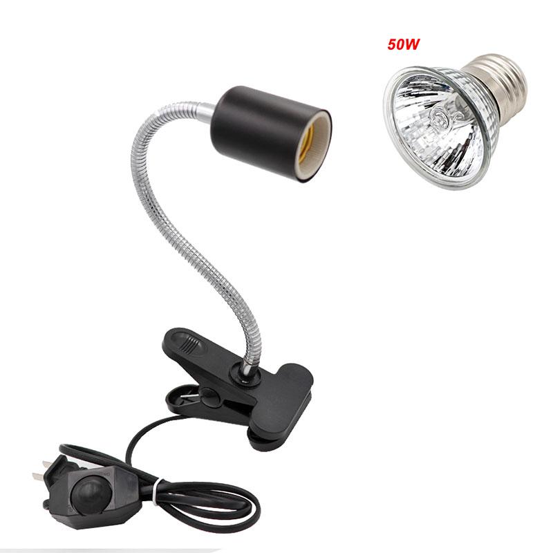 UVA+UVB E27 Pet Reptile Lamp Clip-on Bulb Lamp Holder Turtle Basking UV Heating Lamp Kit Tortoises Light Lizards Lighting