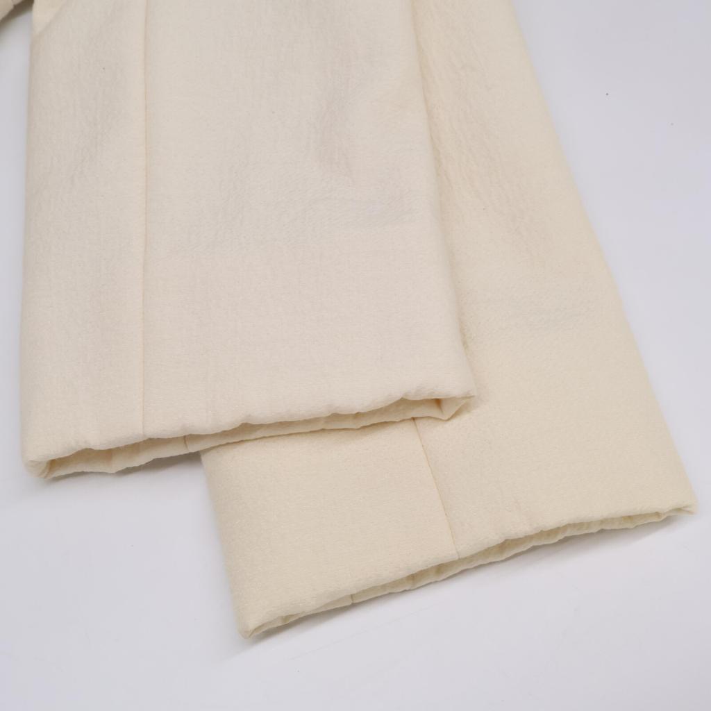 FOXEY Boutique 34690 Alpaca blend down jacket with fox fur and contrasting design coat 38 IvoryUsed