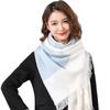 Autumn and winter pure wool women's scarf fresh and sweet knitted contrasting shawl warm versatile extended scarf