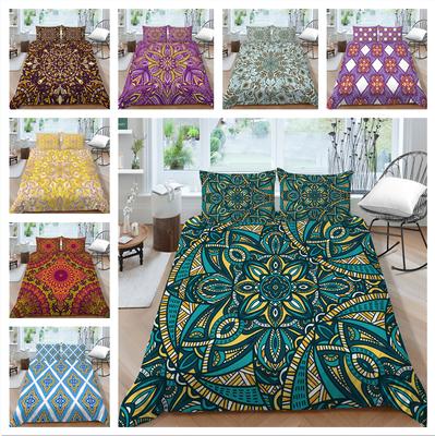 3D Bohemian Printed Bedding Single Double Bed Full Size Tropical Pattern Pillowcase and Quilt Cover Comfortable Home Decoration