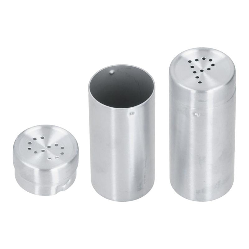 2pcs Spice Jar Stainless Steel Seasoning Bottle Salt And Pepper Shaker Kitchen ToolStainless Steel Color