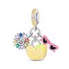 Authentic Copper Colorful Painting Charm Bead Charms Artistic Palette Bead Charms Pendants Compatible With Bracelets Necklaces Do It Yourself Jeweller