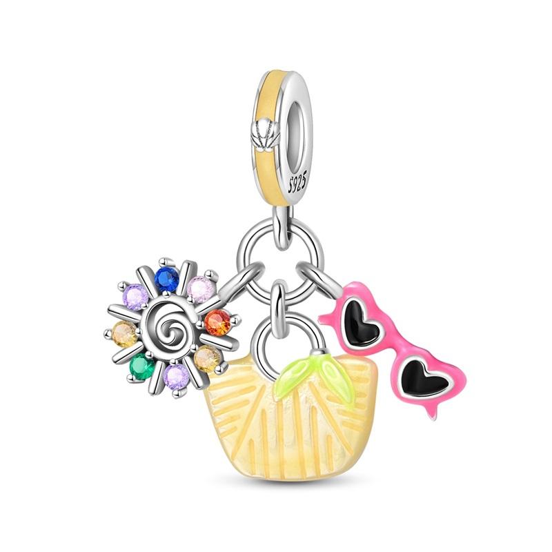 Authentic Copper Colorful Painting Charm Bead Charms Artistic Palette Bead Charms Pendants Compatible With Bracelets Necklaces Do It Yourself Jeweller