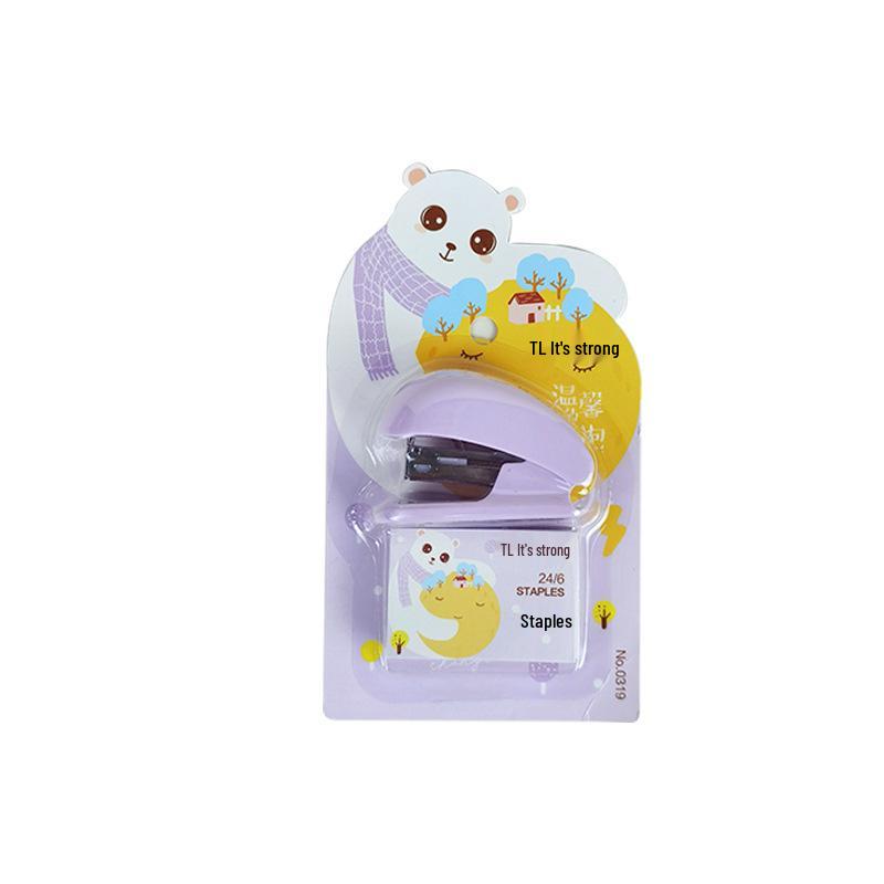 Mini Cute Cartoon Stapler Set - Portable for Office & Student Use