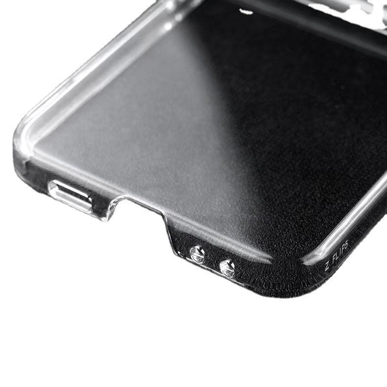 Z Flip6 mobile phone case all-inclusive hinge smooth and transparent, suitable for Samsung w25flip protective case PC folding screen