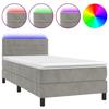 VidaXL Slat Bed Base with Mattress and LED, Upholstered Bed, Single Bed, Adult Bed for Interior Bedroom, 3134441