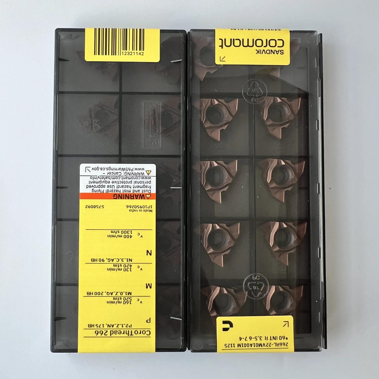 

SANDVIK / 266RL-22VM01A001M 1125 / Industrial indexable Carbide Inserts 10 Pcs