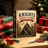 Holiday Countdown Calendar Christmas Medieval Knight Advent Calendar, with 24 Acrylic Decorations, Collectible Decor Day Xmas Box, Party Gift